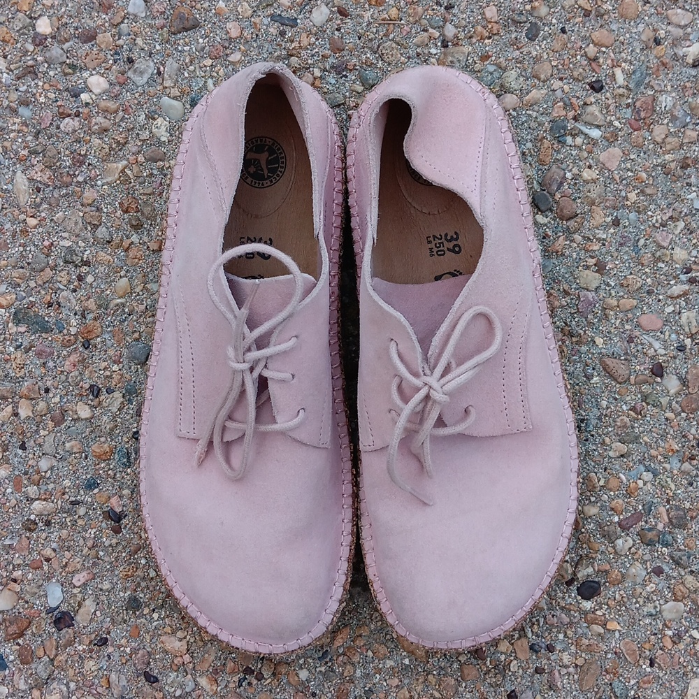 Birkenstock Gary pink suede leather lace up shoes women's 8 - Picture 3 of 12